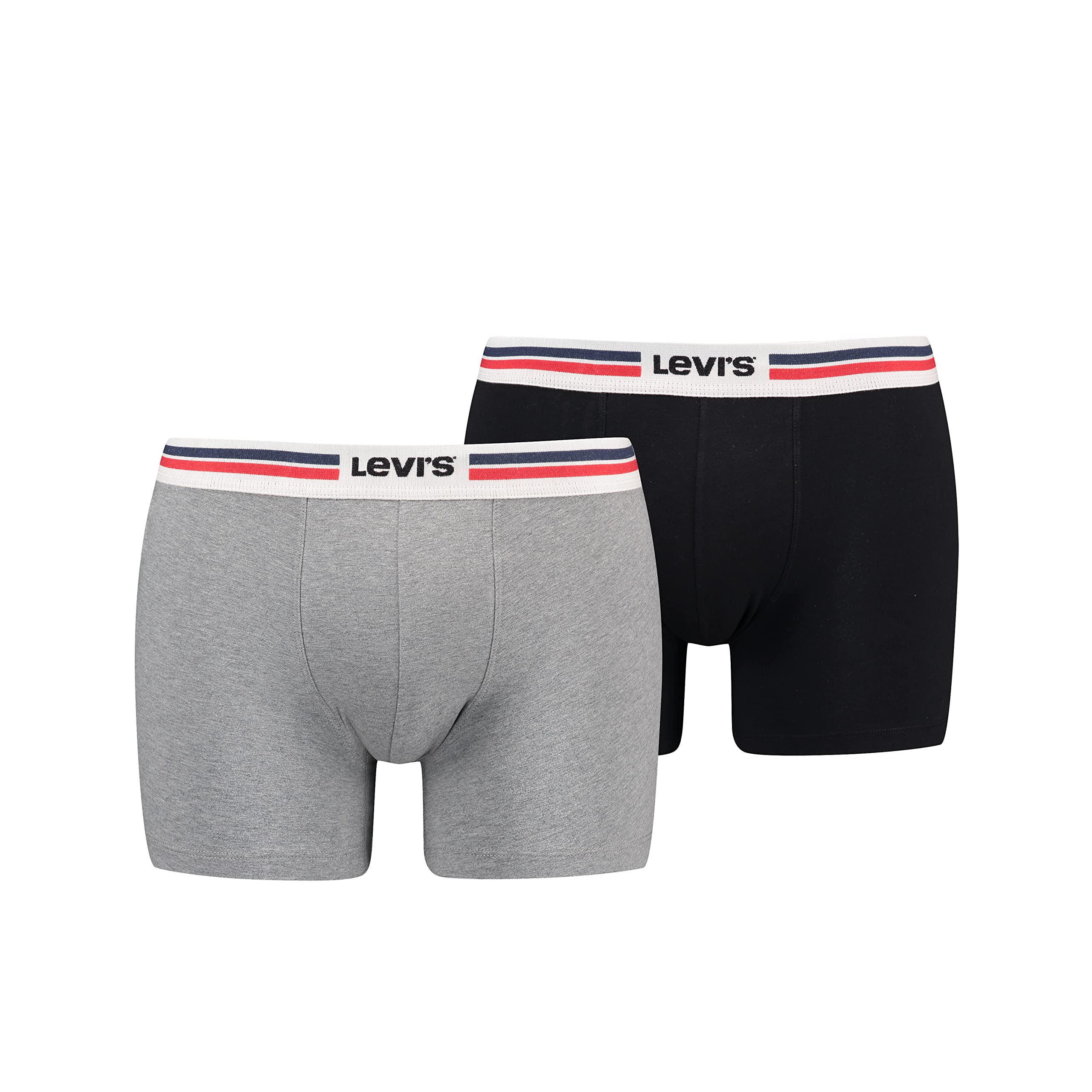 LEVIS Men's BOXER, Middle Grey Melange, XL (pack of 2)