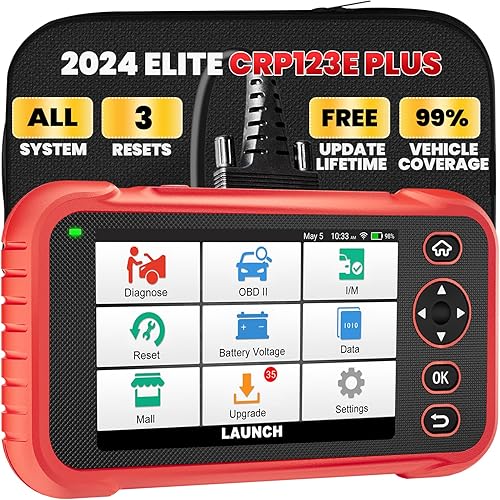 Nuevo escáner LAUNCH OBD2 CRP123E Plus Elite Lector de código de sistema completo Herramienta de diagnóstico para automóvil con reinicio de aceite,