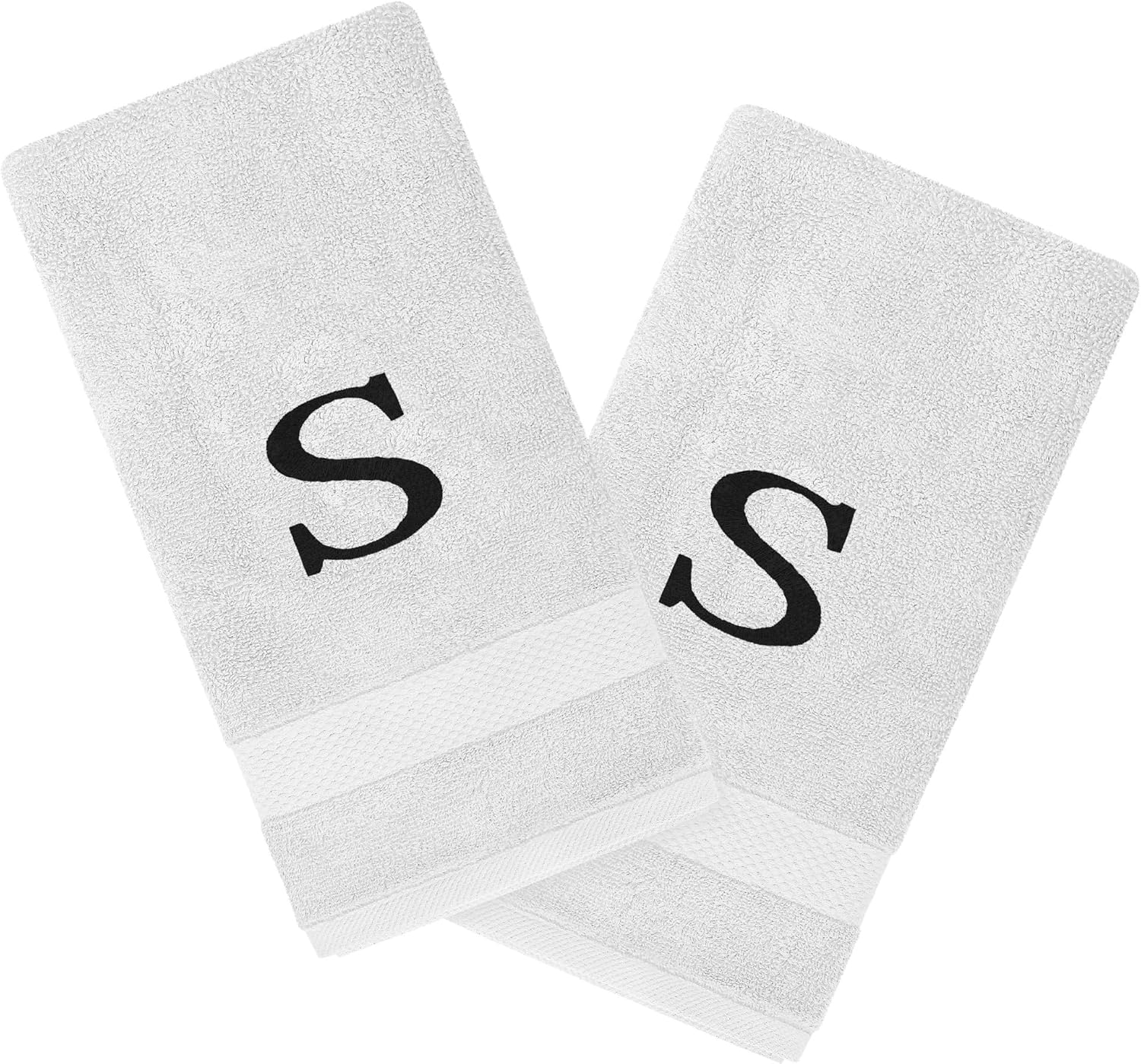 Personalized Towels Set with Monogram Set of 2 Highly