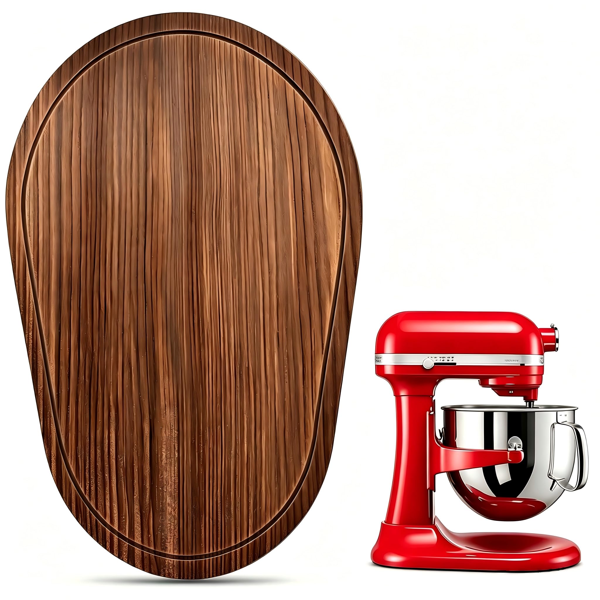 Food Grade Bamboo Mixer Slider, Sliding Mat Tray for KitchenAid Tilt Head Stand Mixer, He…