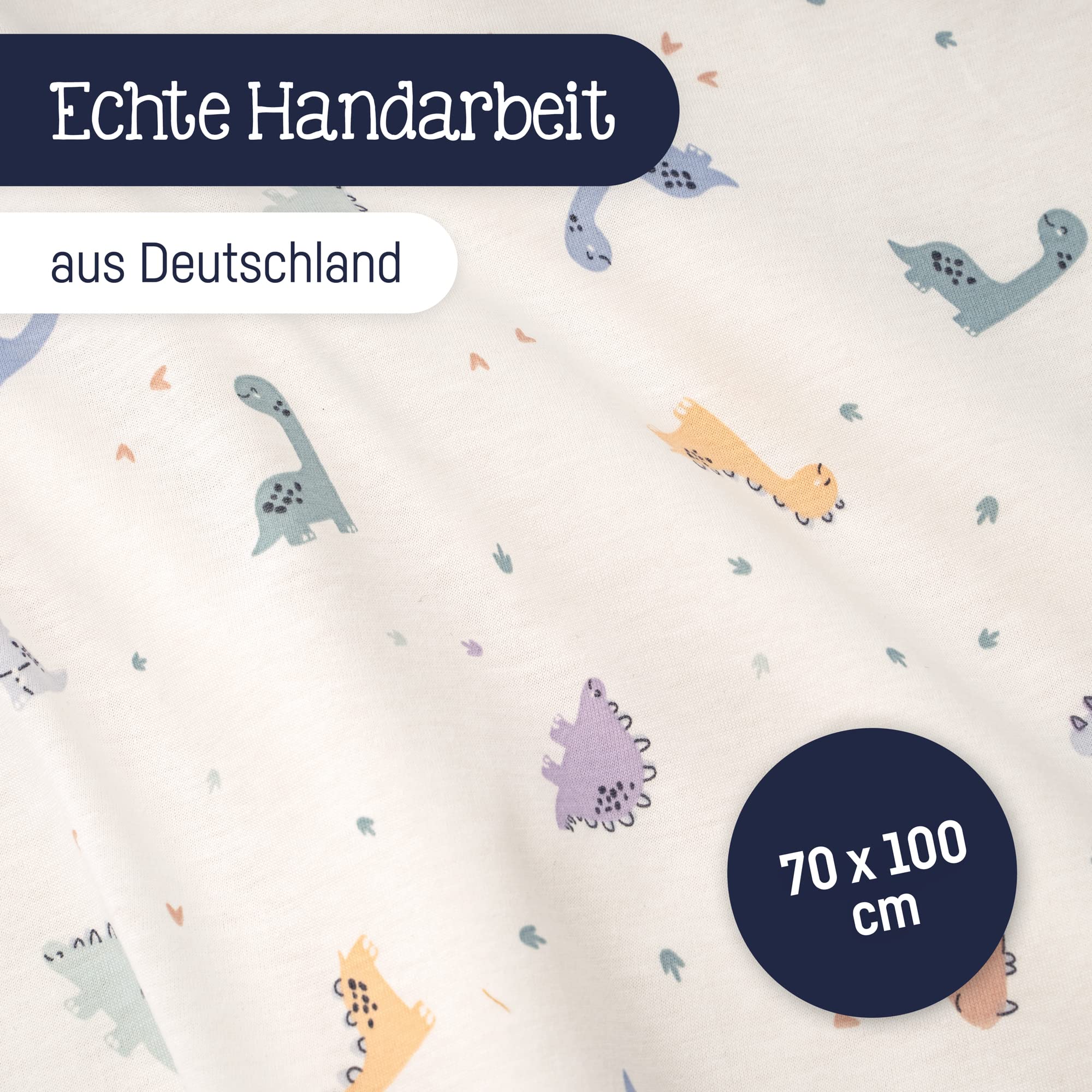 Julius Zöllner Jersey kołdra zimowa rozm. 70/100 | Made in Germany | 100% bawełna jersey| OEKO-TEX® STANDARD 100 | Little Dinos