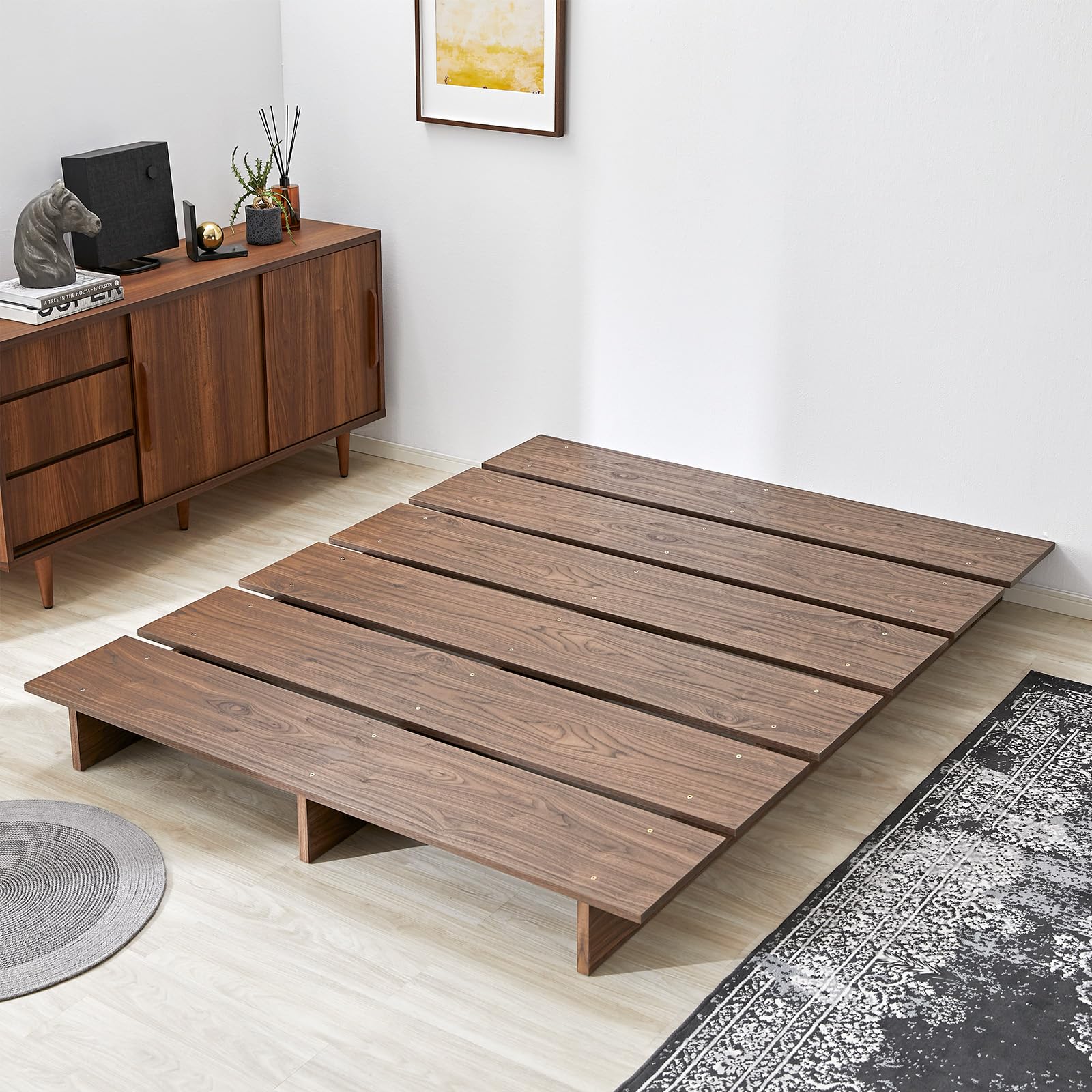 Amazon｜LOWYA ロウヤ ベッド ベッドフレーム ロータイプ ローベッド  