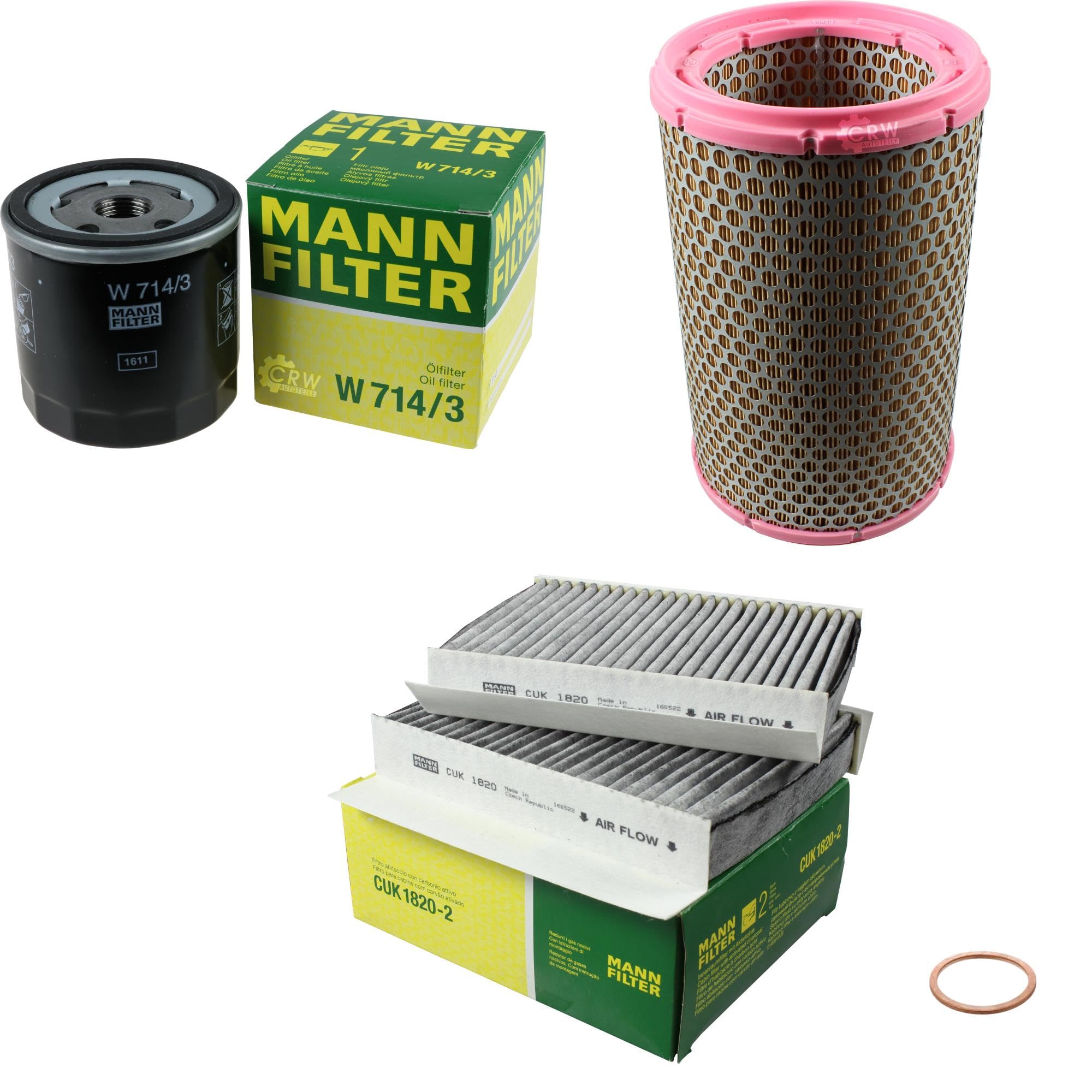 Il kit di ispezione contiene filtro olio, filtro aria, filtro abitacolo, anello di tenuta per GT 937_ 3.2 GTA 147 937 156 932_