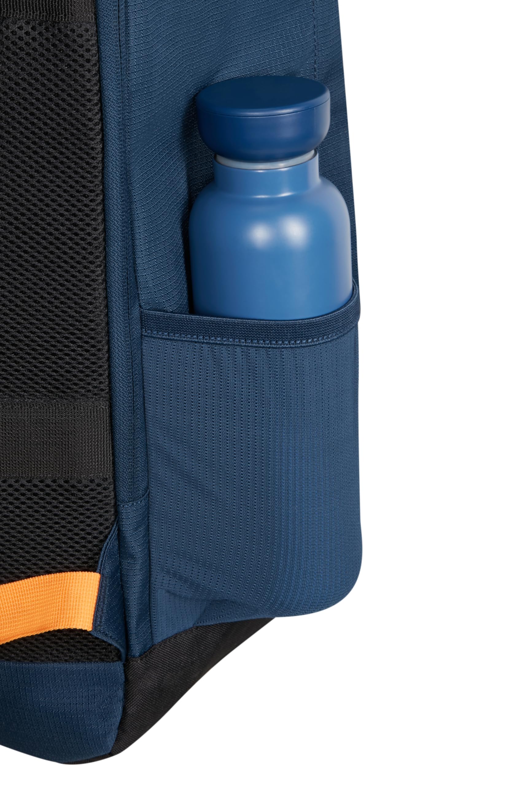 American Tourister Take2Cabin - EasyJet Bolsa de Cabina 36 x 20 x 45 cm, 38 l, 0,70 kg, Equipaje de Mano, Mochila de Avión M Bajo Asiento, Blau/Orange (Dark Navy/Radiant Orange)