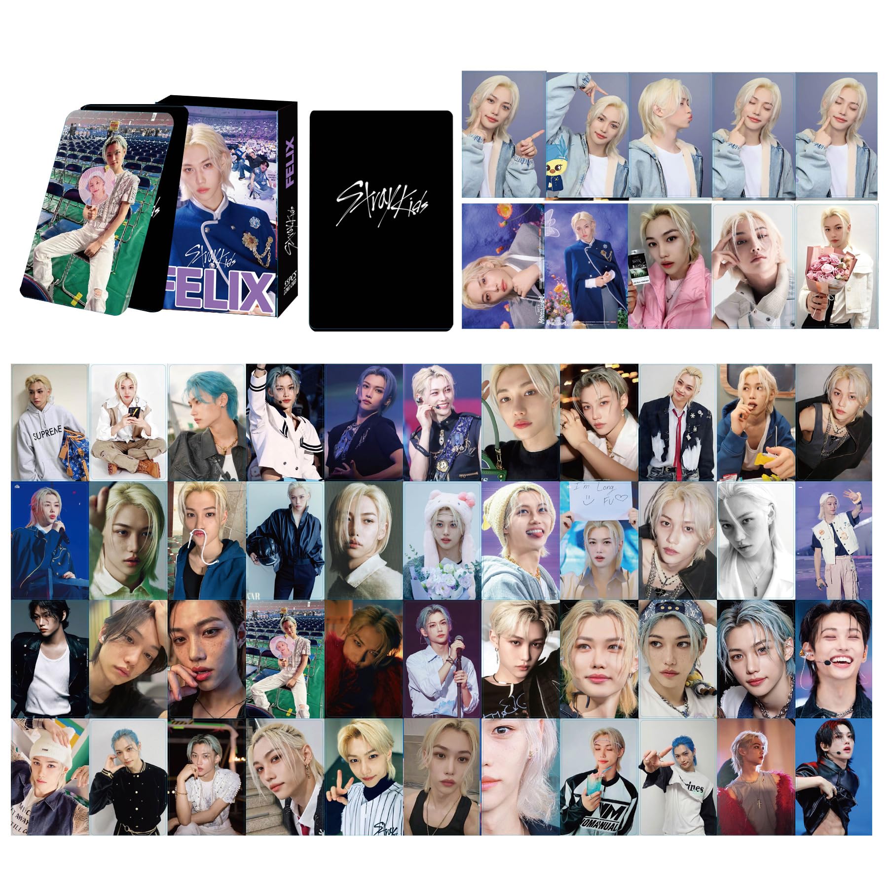 Ariesxin 55Pcs/Set KPOP Stray Kids Photocard SKZ'S Magic School