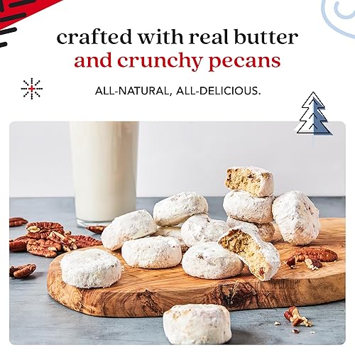 Miniatura 5 de David's Cookies Winter Wonderland Pecan Meltaways Tin - Paquete de galletas gourmet de Navidad para la familia y los amigos - Deliciosas y suaves