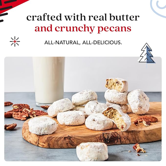 David's Cookies Winter Wonderland Butter Pecan Meltaway 16oz miniatura 5