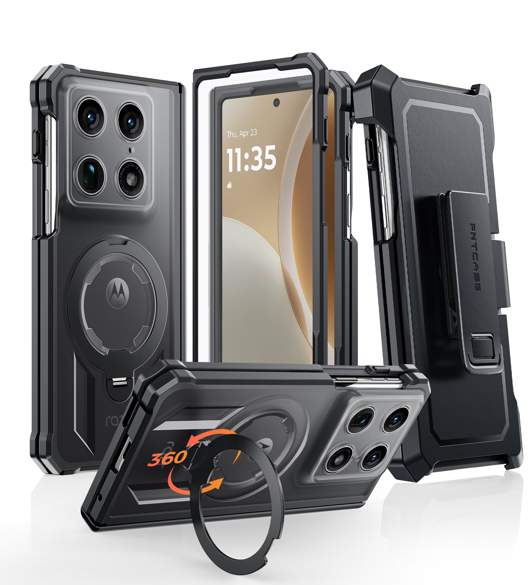 Photo 1 of FNTCASE Motorola Razr Fold Case with Magnetic Stand & Belt Clip