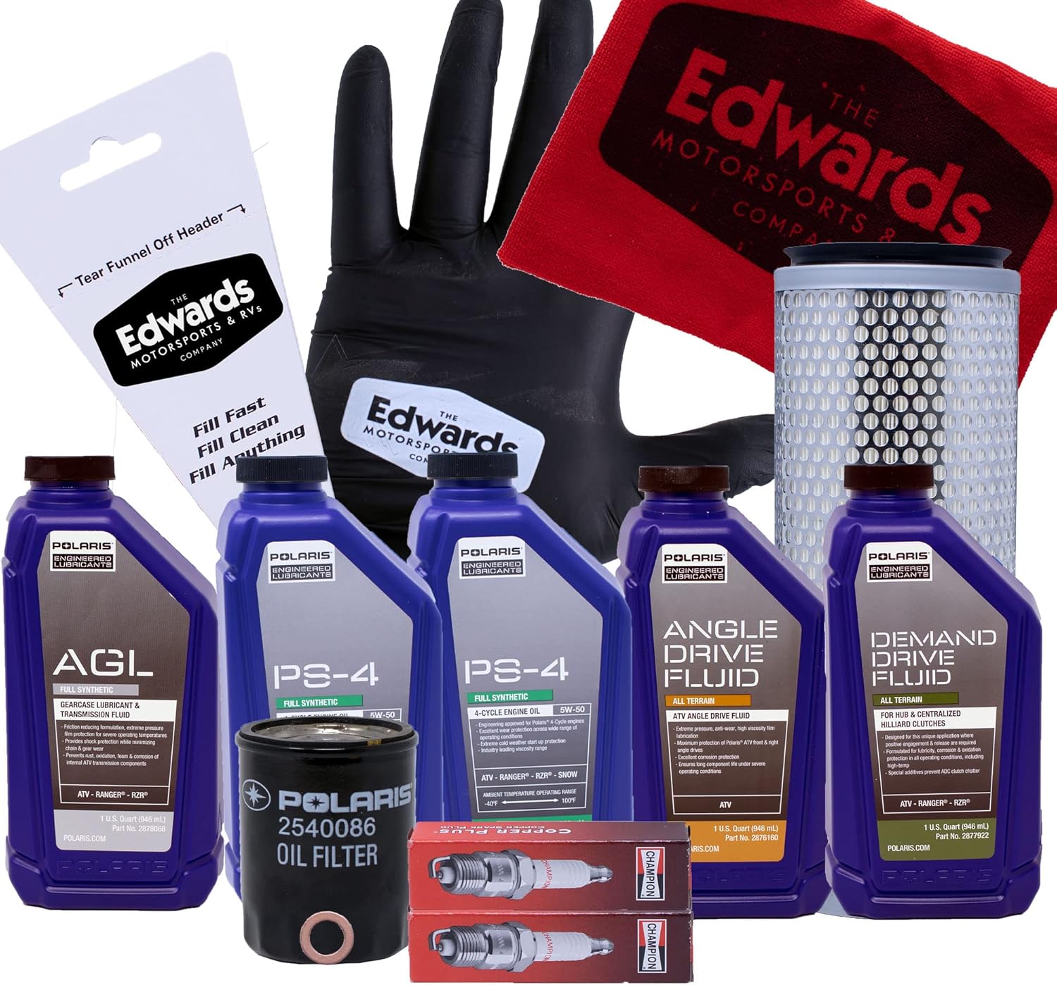 Edwards Oil Change Kit fits 2006-2009 Polaris Ranger 700 XP 700 with Air Filter