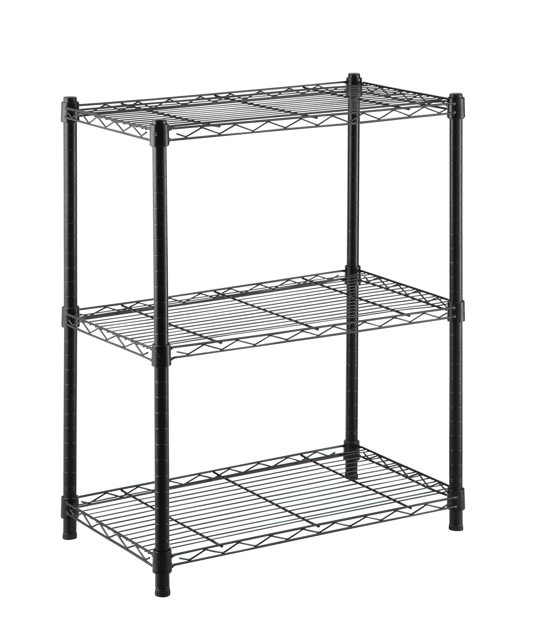 KitHome KG KITGARDEN Estantería Metálica Decorativa de Acero en Negro y 3 Baldas, 75x60x35cm