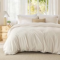 Vista 68 de Bedsure - Juego de ropa de cama de 3 piezas, prelavado, extrasuave, con 1 funda de edredón de 90 x 90 pulgadas con cremallera y 2 fundas de 02