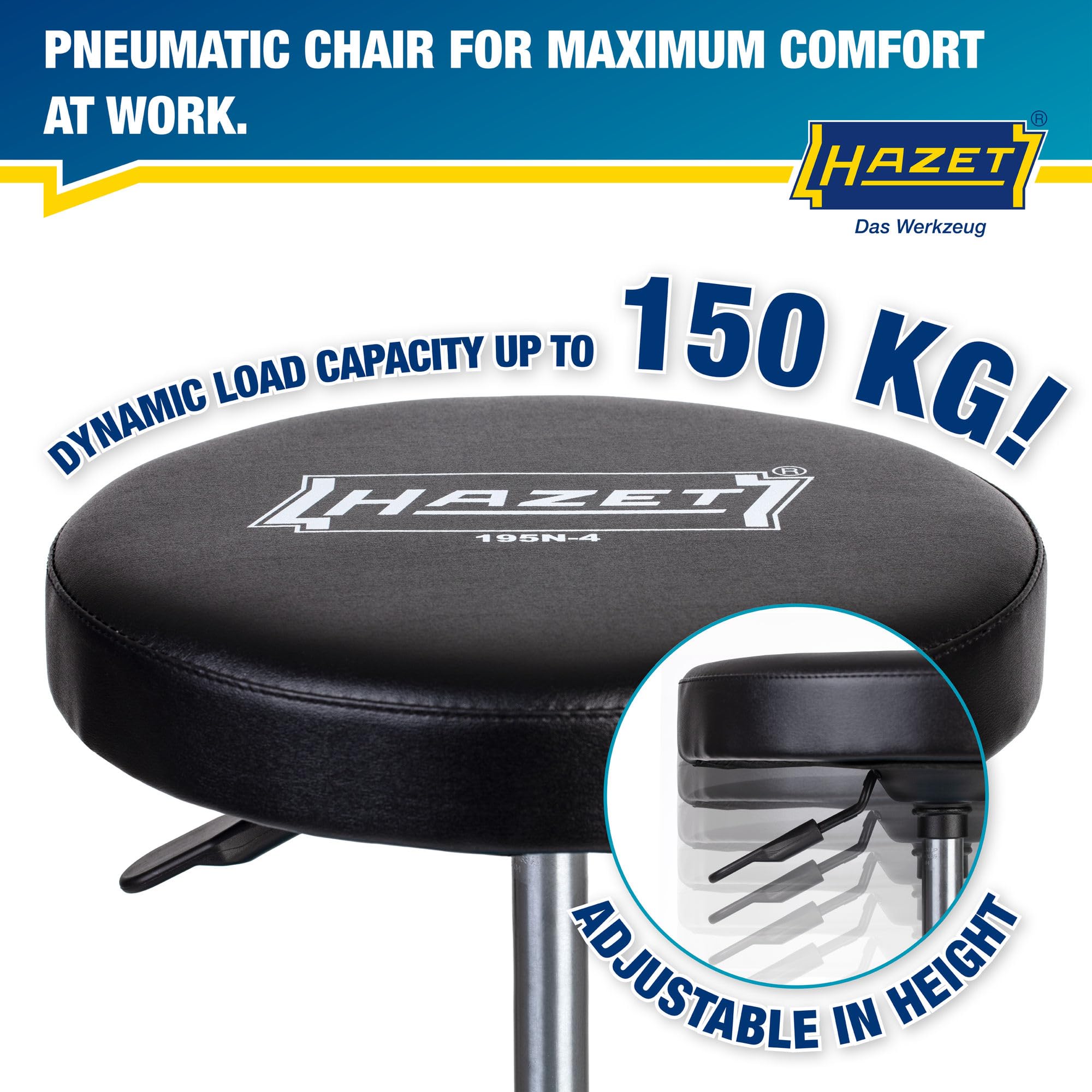 HAZET 195N-4 Taburete de taller