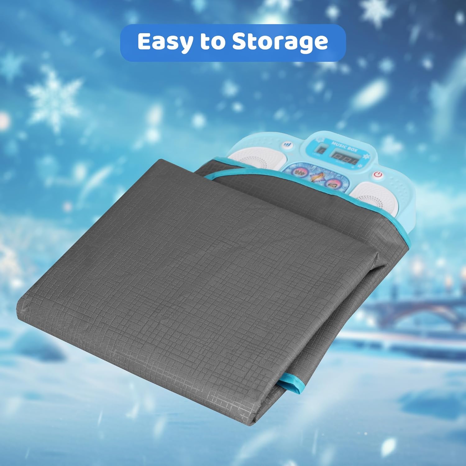 Dance Mat Toys - 8-Button Frozen Toys for Girls Electronic Dance Pad with 5 Game Modes, Touch Sensitive Kids Musical Mat Toy Christmas & Birthday Gift for 3 4 5 6 7 8 9 10+ Years Old Girls(Blue) - Image 6