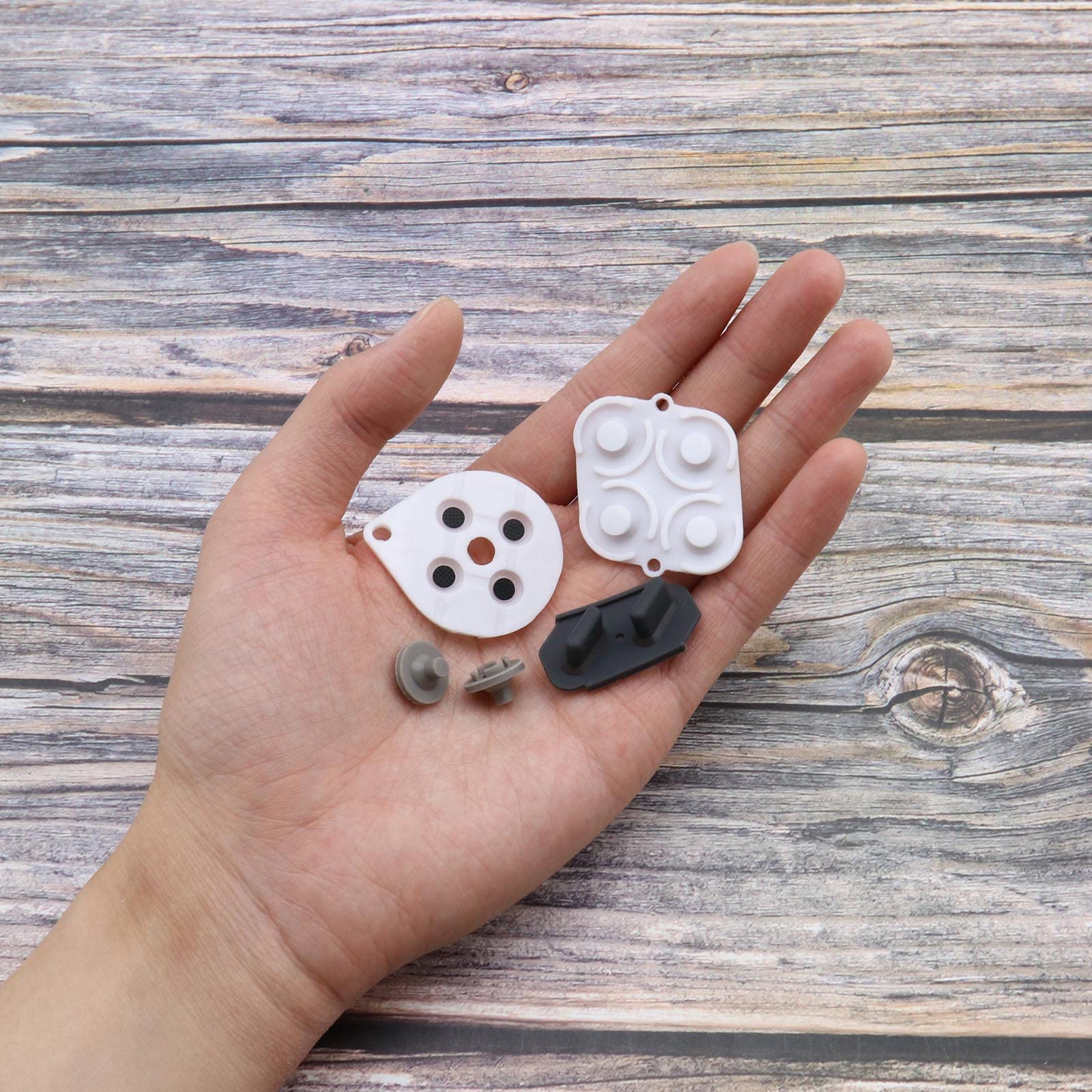 ECSiNG 2 Set Coussinet de Bouton Conducteur en Silicone Pièce de Réparation de Remplacement de Bouton de Manette Compatible avec Super Snes Manette