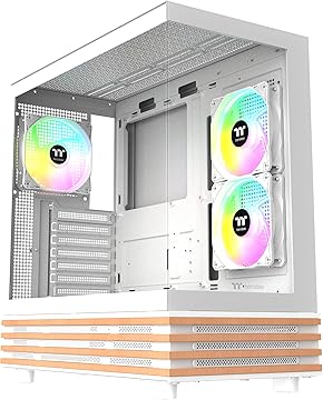 Thermaltake View 270 Plus WS ARGB; Mid Tower; 3x120mm Lite Fans Included; 360mm Radiator Support; 420mm GPU Clearance; Bottom Wood Trim;