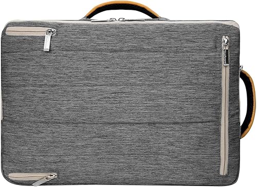 Miniatura 4 de Vangoddy Slate 3-en-1 Universal 13.3 13 pulgadas Covertible Laptop Messenger Bolso de hombro (gris)