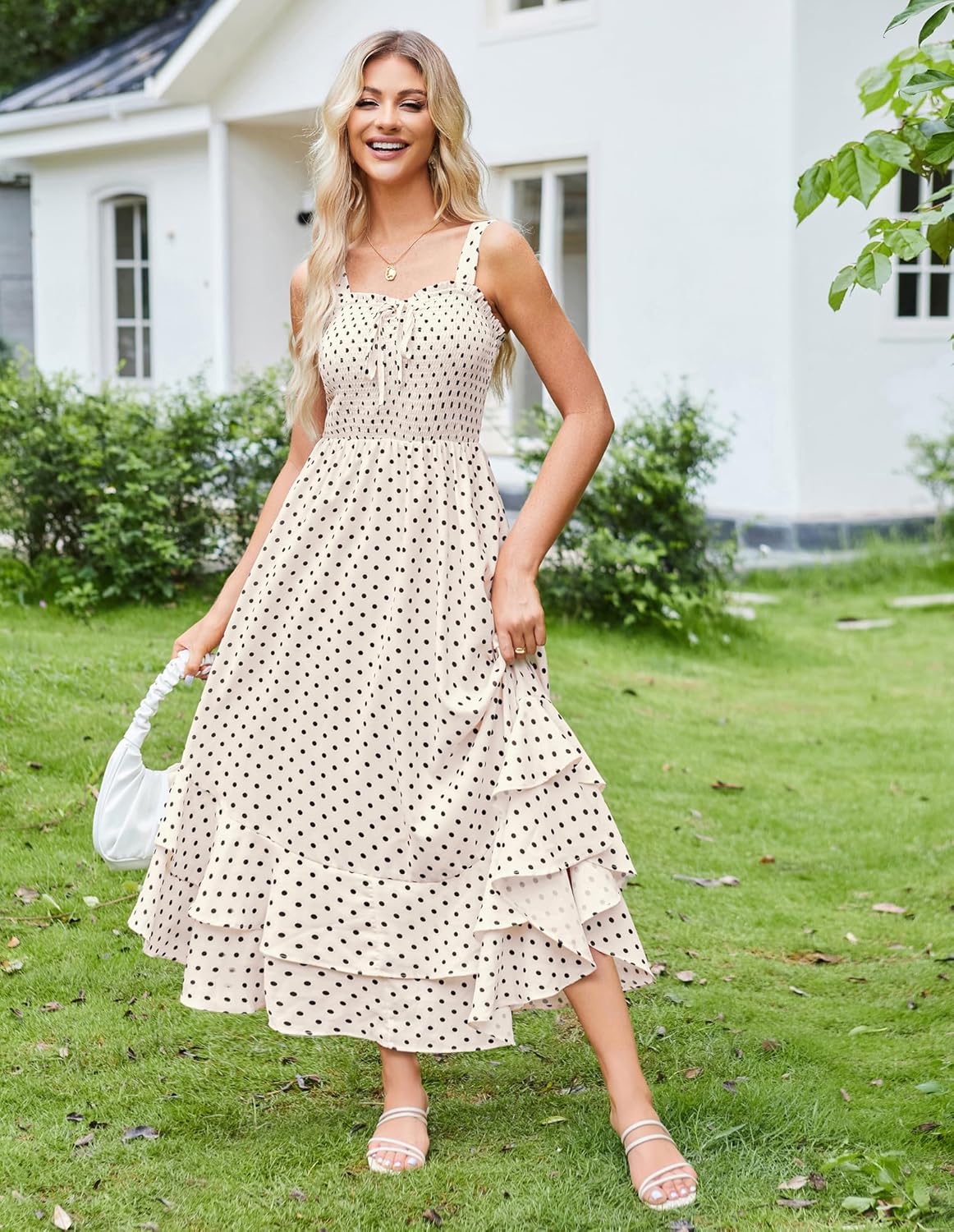 GRACE KARIN Women's 2025 Summer Floral Boho Dress Square Neck Strapped Swing A Line Sundress Beach Long Maxi Outfits - Image 2