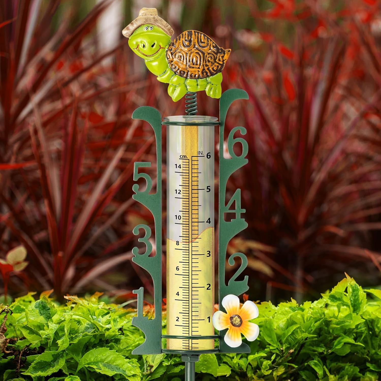 APSOONSELL Rain Gauge Outdoor 7" Capacity Rain Guage