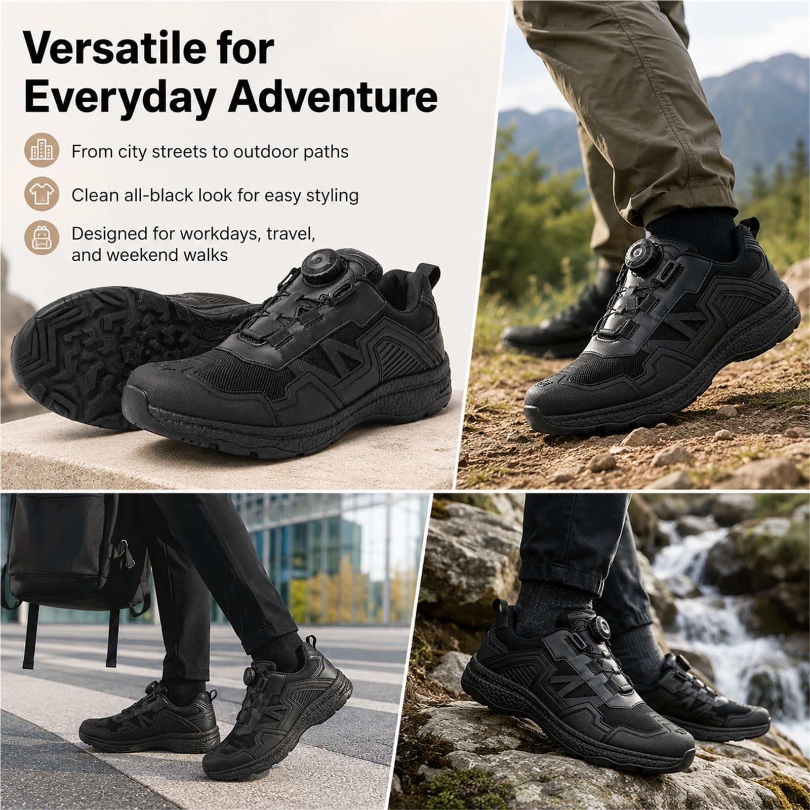 Zapatillas Caminar Hombre Horma Ancha Deportivas Ligeras Senderismo