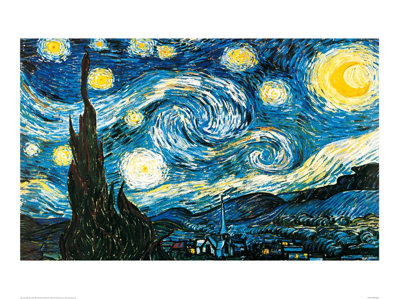 Van Gogh Starry Night 60x80cm Fine Art Print