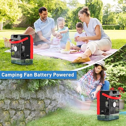 Miniatura 8 de Ventilador de nebulización portátil compatible con batería Milwaukee de 18 V (sin batería) o alimentado por USB, ventilador de refrigeración para