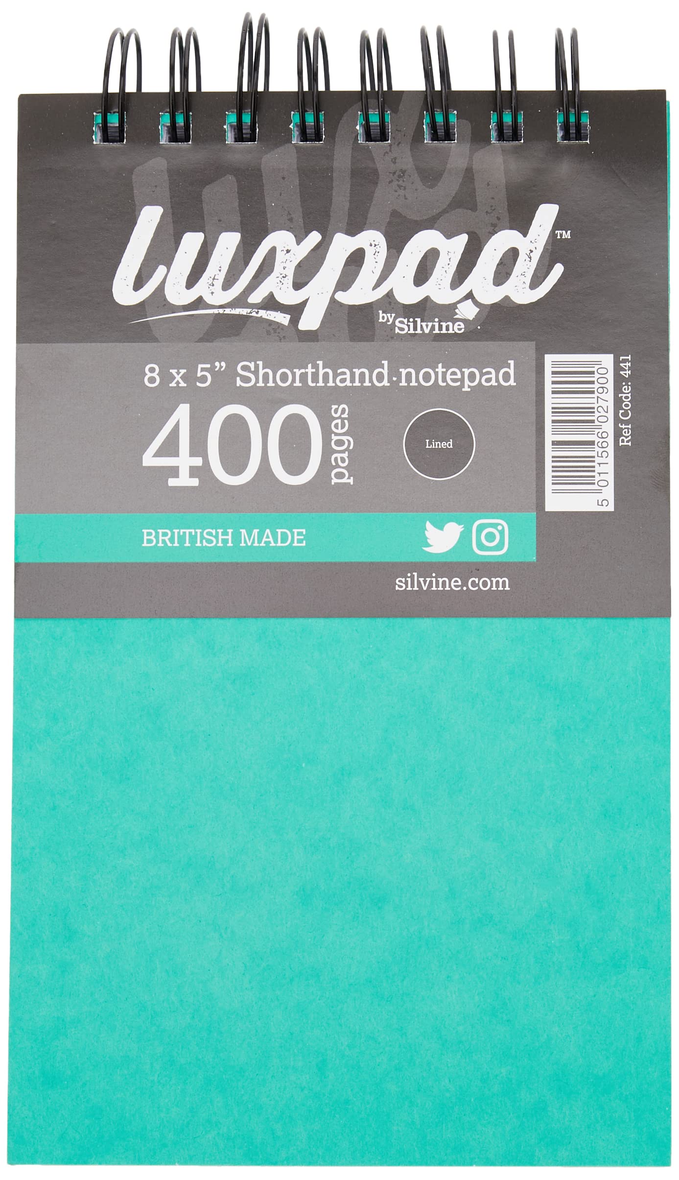 Silvine Luxpad 125x200mm Wirebound Pressboard Cover Reporters
