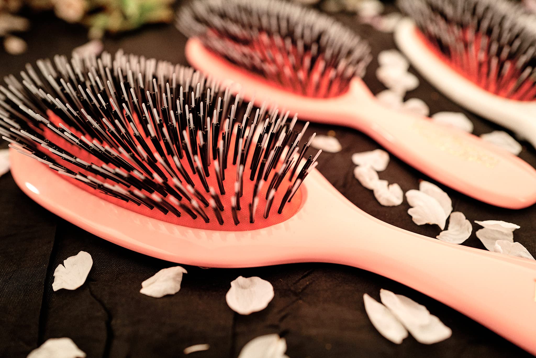 Mason Pearson BN4 Haarbürste, Wildschweinborsten, Nylon, Rosa