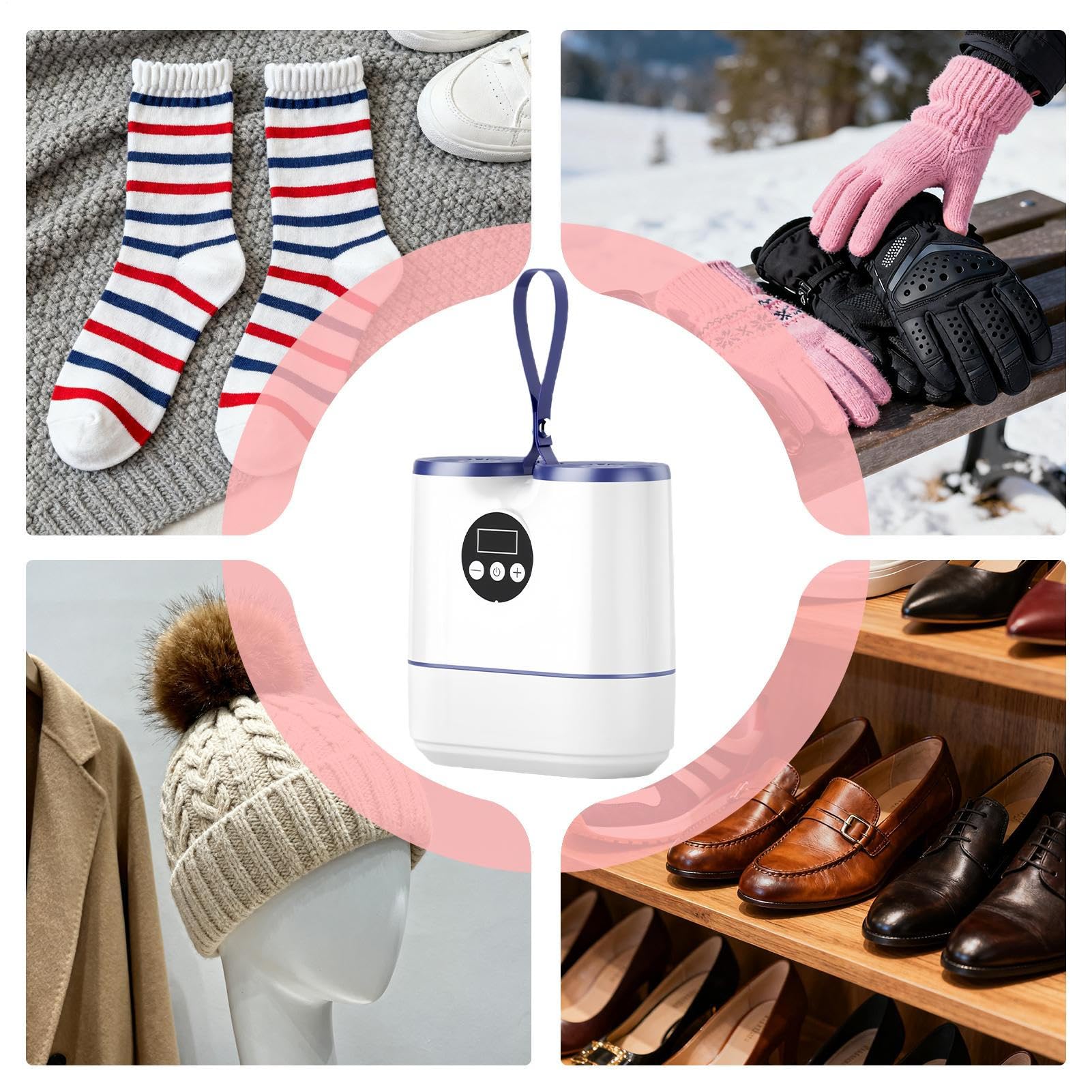 Générique Séchoir À Chaussures Portable - Séchoir À Chaussures Électrique Avec Minuterie,Machine à Sécher les Bottes de Voyage,pour Gants Baskets Chaussettes Voyage Linge Extérieur Ski
