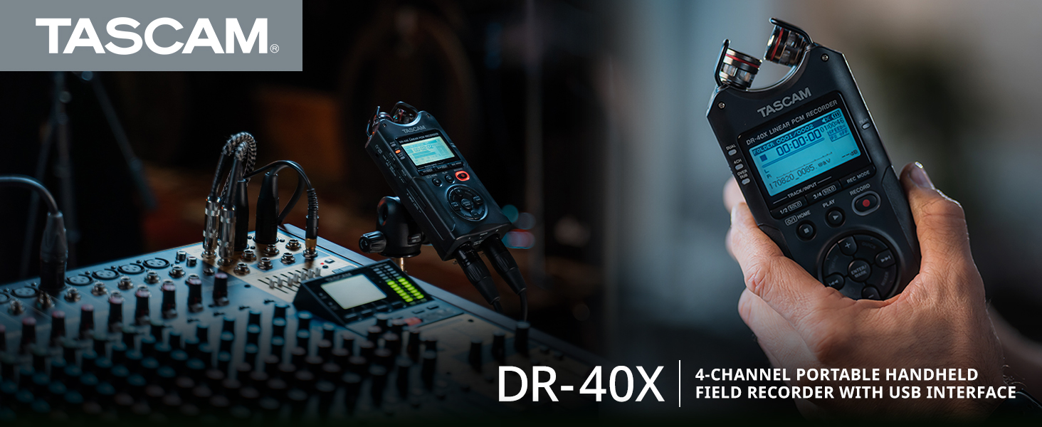 Amazon.com: TASCAM DR-40X 4-Track Portable Handheld Field