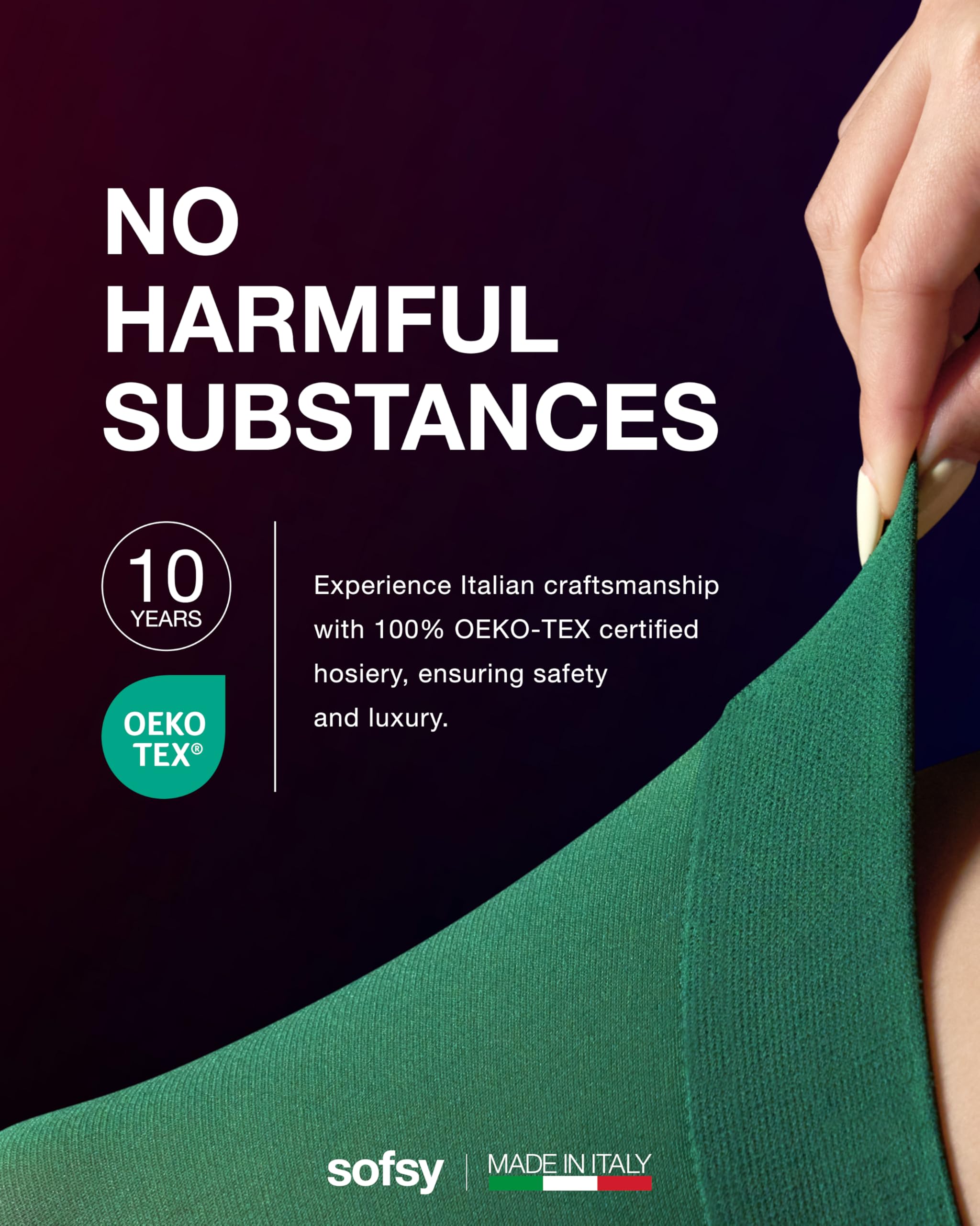 sofsy Collant Donna Coprenti 40 Denari in Microfibra - Tights Modellanti Antiscivolo, Perfetti per l'Inverno, Made in Italy