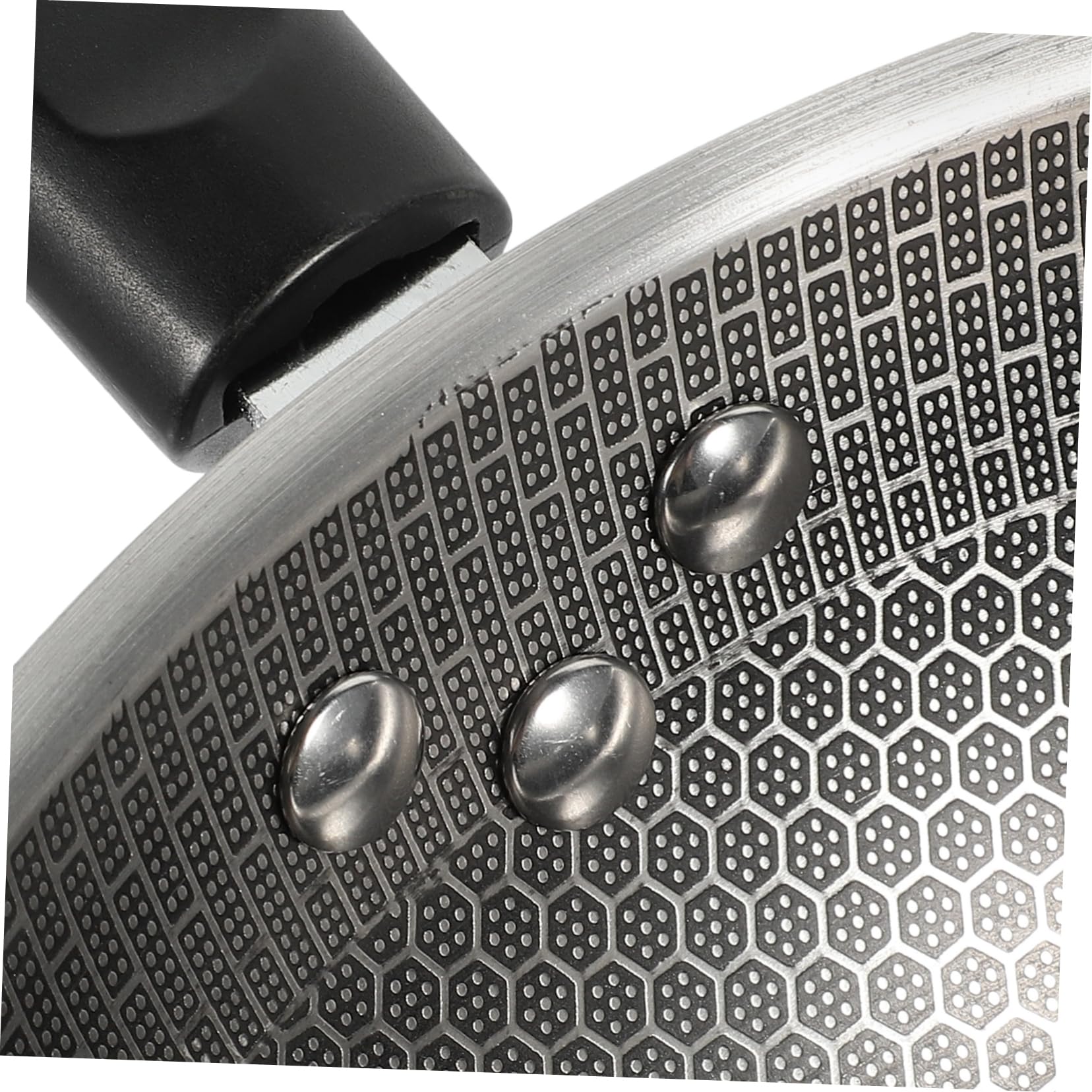 Gatuida Padella Fondo Piatto in Acciaio Inox Antiaderente e Manico in Bakelite Rivestimento a Nido D'ape per Friggere Uova e Cucinare senza Attaccare