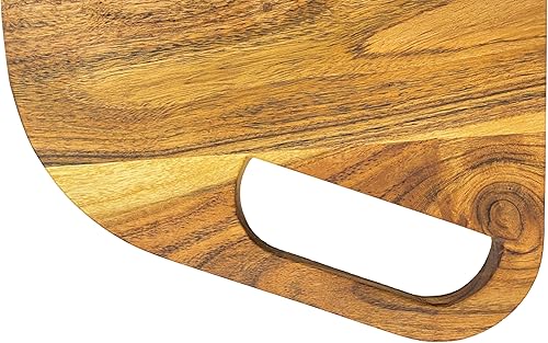 Miniatura 6 de Tabla de cortar de madera para cocina, 12.75 pulgadas de largo x 10 pulgadas de ancho, tablas de cortar de madera con asa, tablas de charcutería,