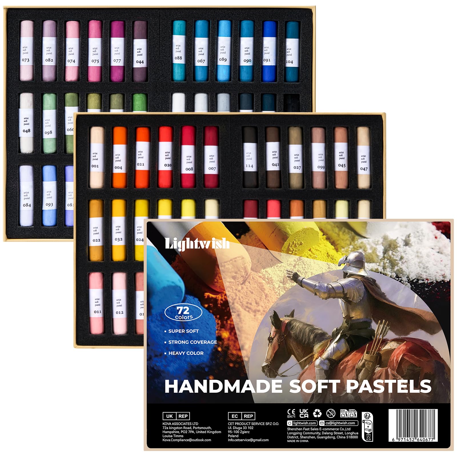 Amazon.com: LIGHTWISH 72-Color Soft Pastels Set for Artists