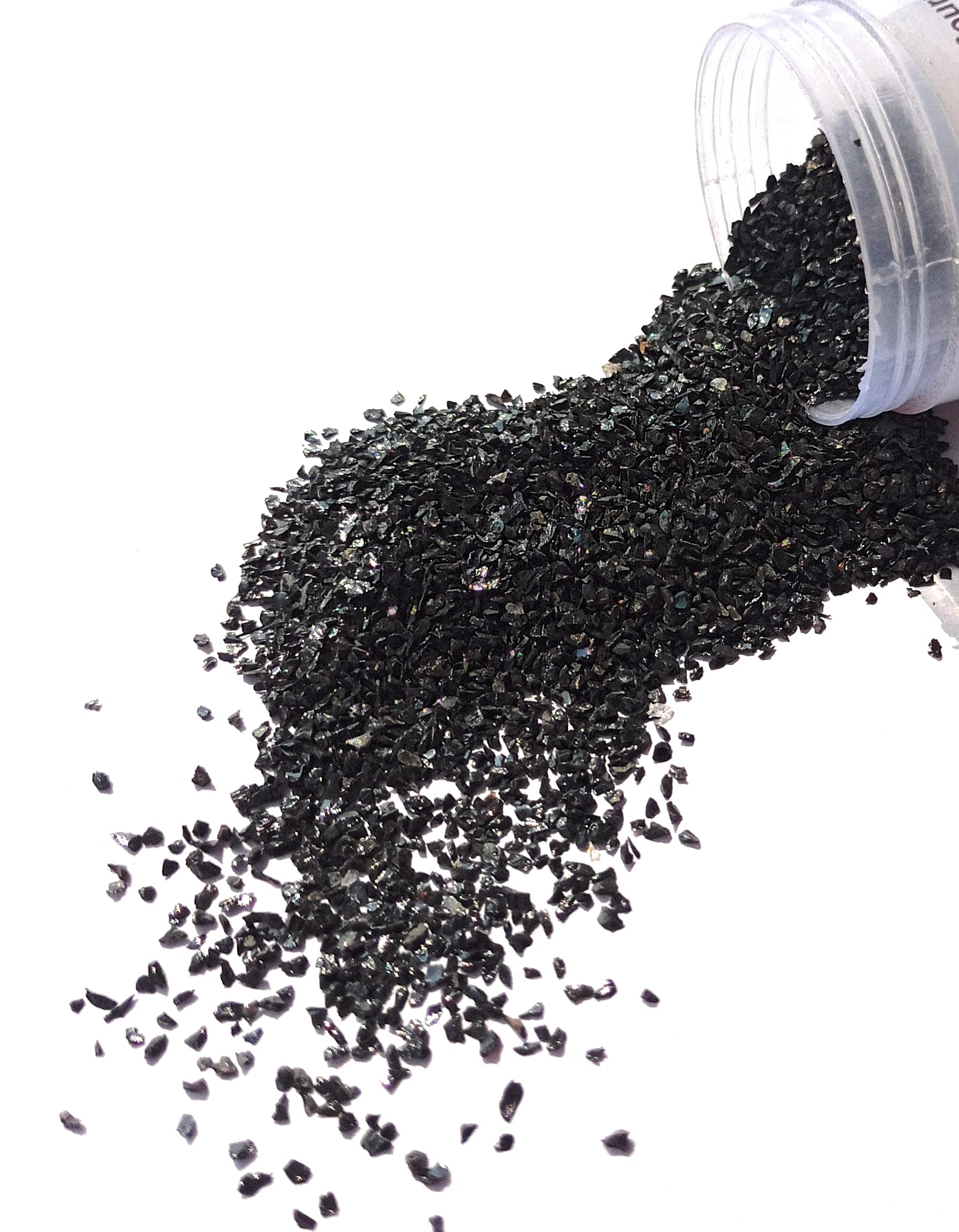 World of Wood:Natural Black Tourmaline Crushed, Handmade,Used in Inlay work, Mineral art, Healing, Resin Art & Craft