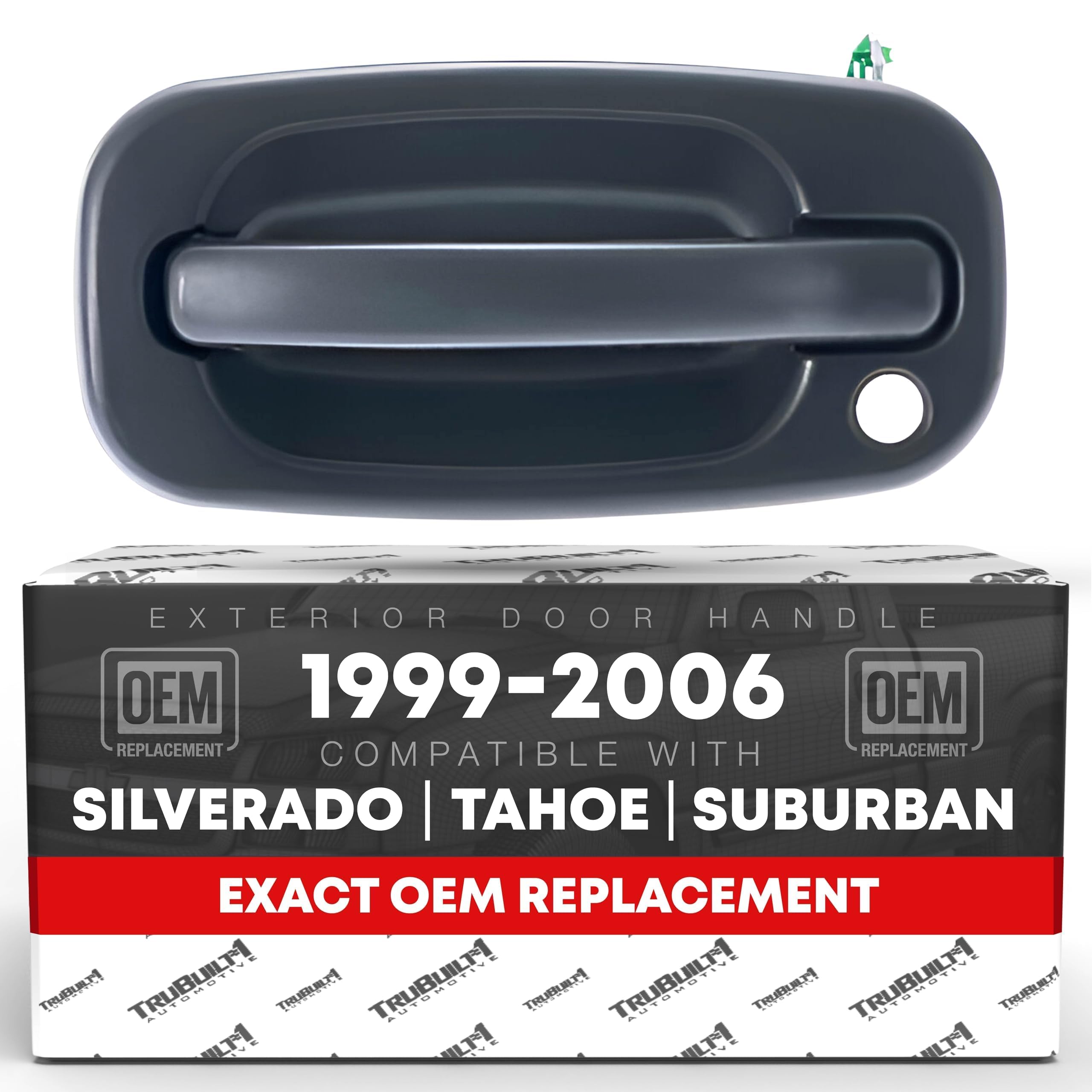 Exterior Front Driver Door Handle - Compatible with 1999-2006 Chevrolet Silverado, 02-06 Avalanche, Suburban, Tahoe; 1999-2006 GMC Sierra, Yukon -