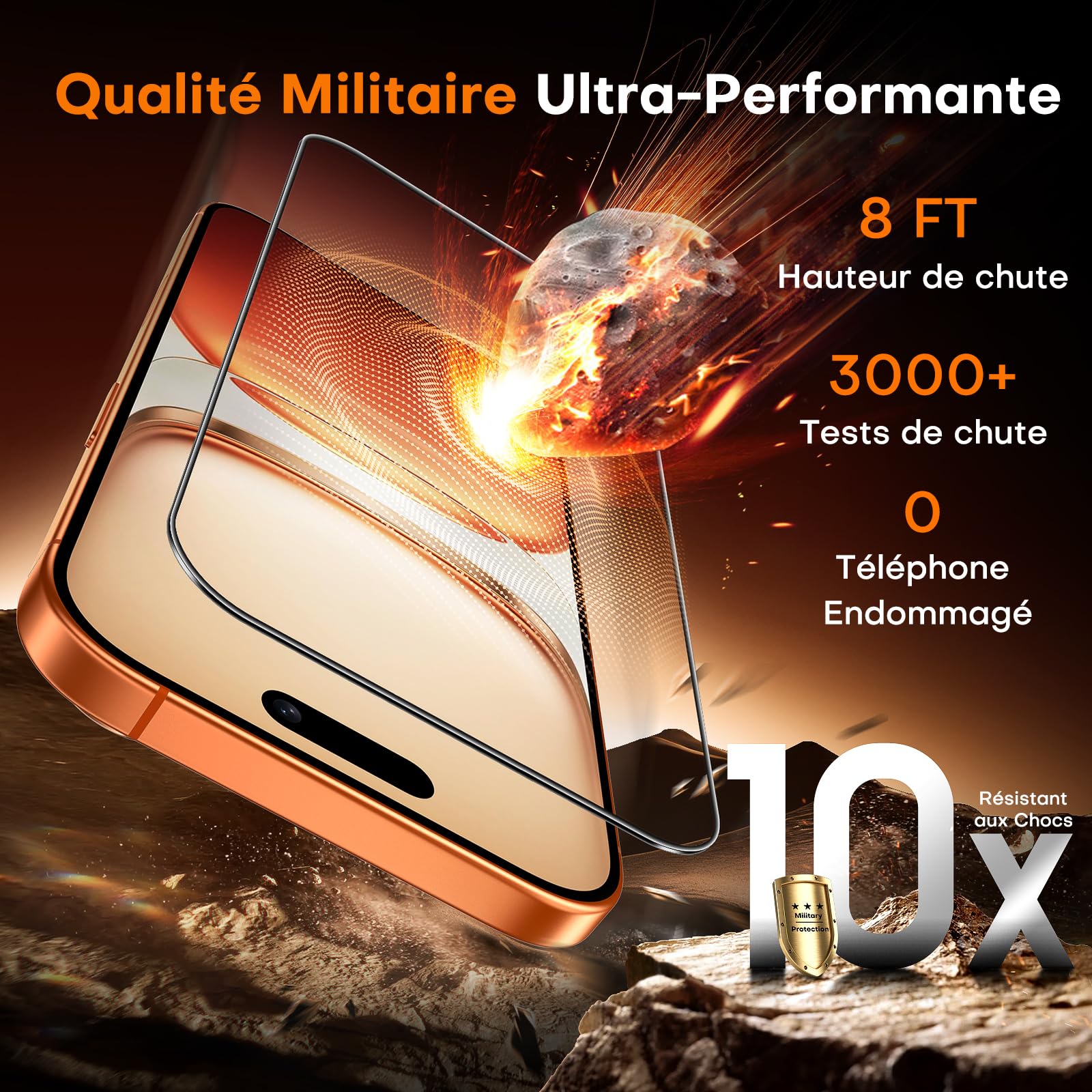 TOCOL Verre Trempé pour iPhone 17 Pro Max, Dépoussiérage Automatique, Sans Bulles, Dureté 9H, Couverture Complète Protection écran, Coques de Téléphone Compatibles, 2 Pièces
