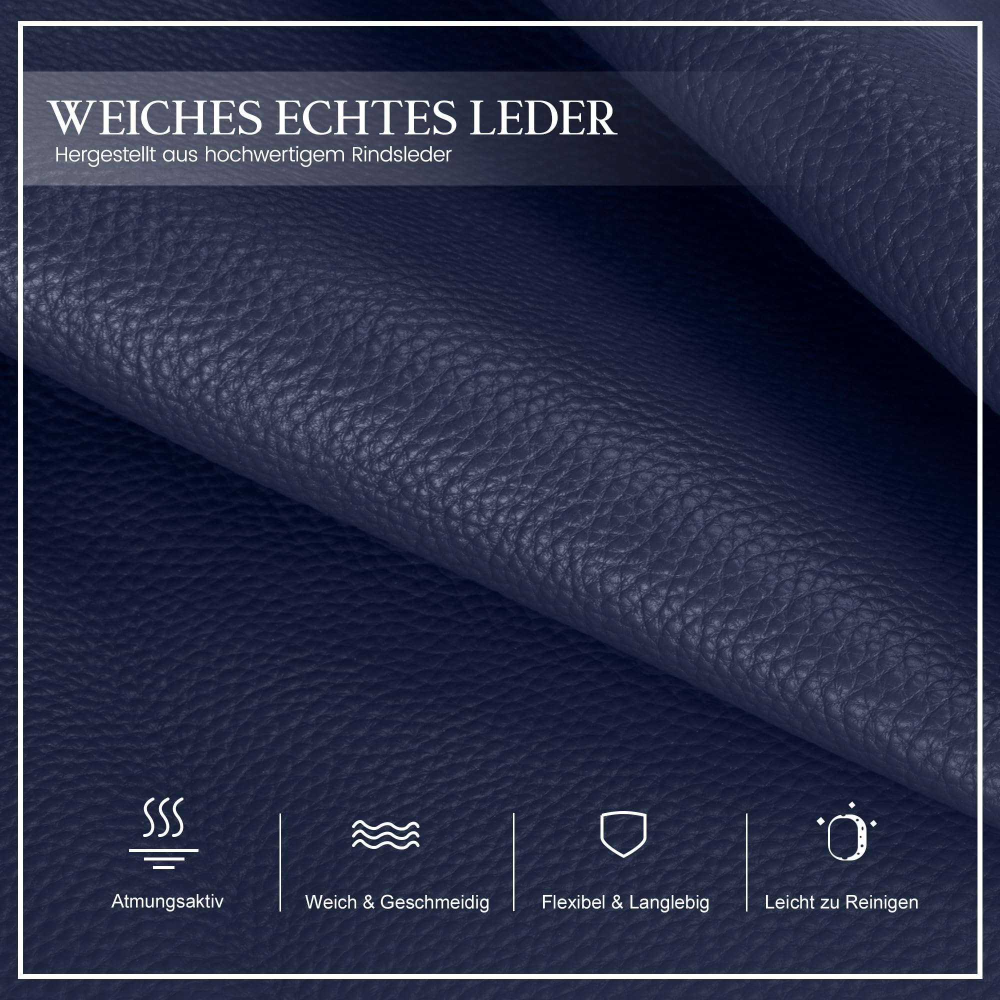 befen Echtleder Umhängetasche Damen Mittelgroß Handtasche RFID-Blockierung | Leder Crossbody Bag Klein Schultertaschen für Frauen Saddle Bag mit Verstellbar Schultergurt