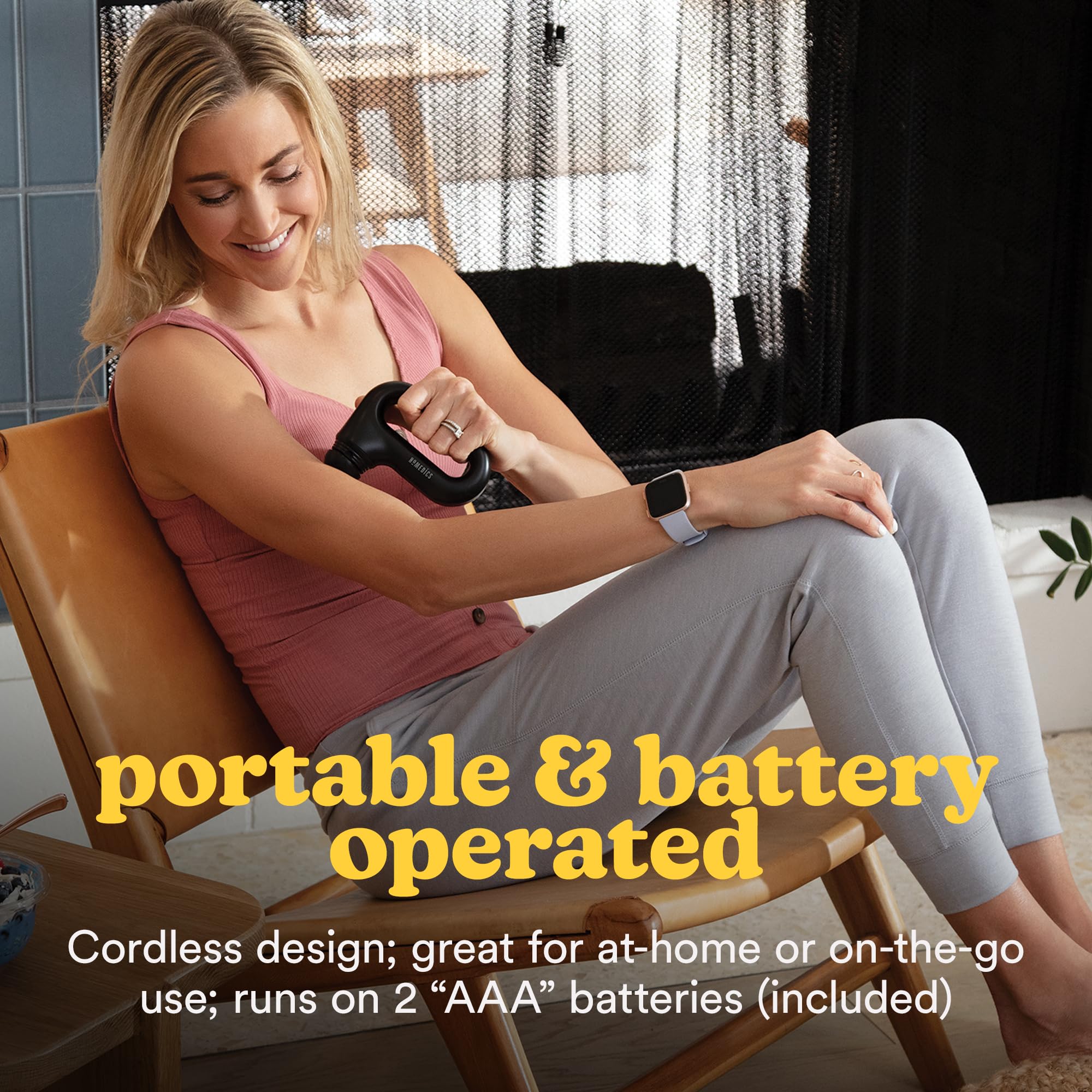 Homedics Portable Full-Body Vibration Massager Deep Tissue, Cordless Design  and Compact Size, Lightweight, 3 Interchangeable Heads, 2 Intensity ...