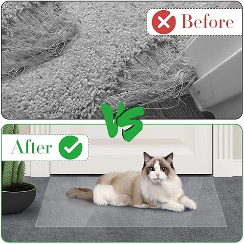 Miniatura 2 de Protector de alfombra de gato, tapón de plástico resistente para arañazos para mascotas