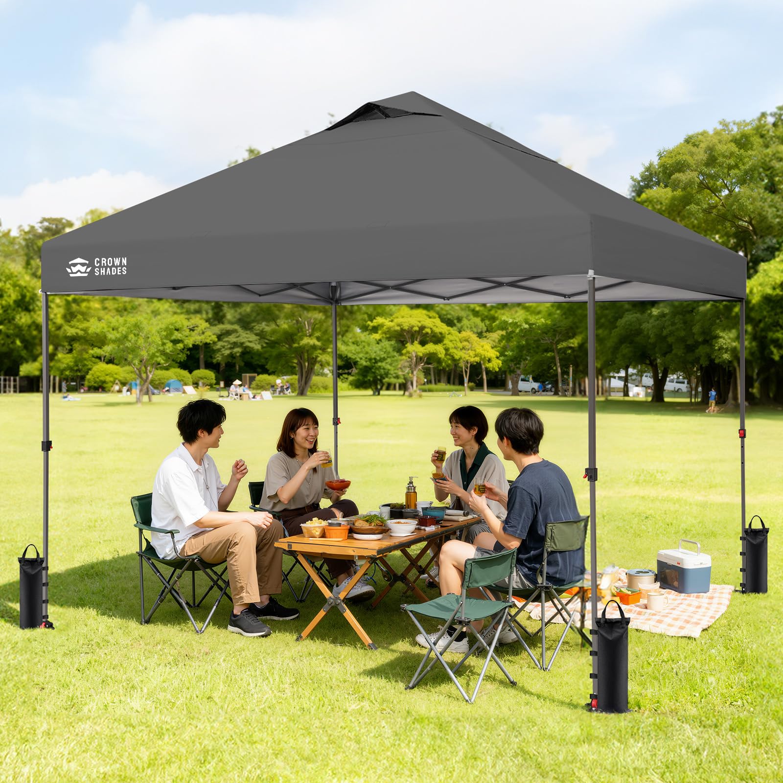 Amazon | CROWN SHADES ワンタッチ タープテント 3m×3m センターロック