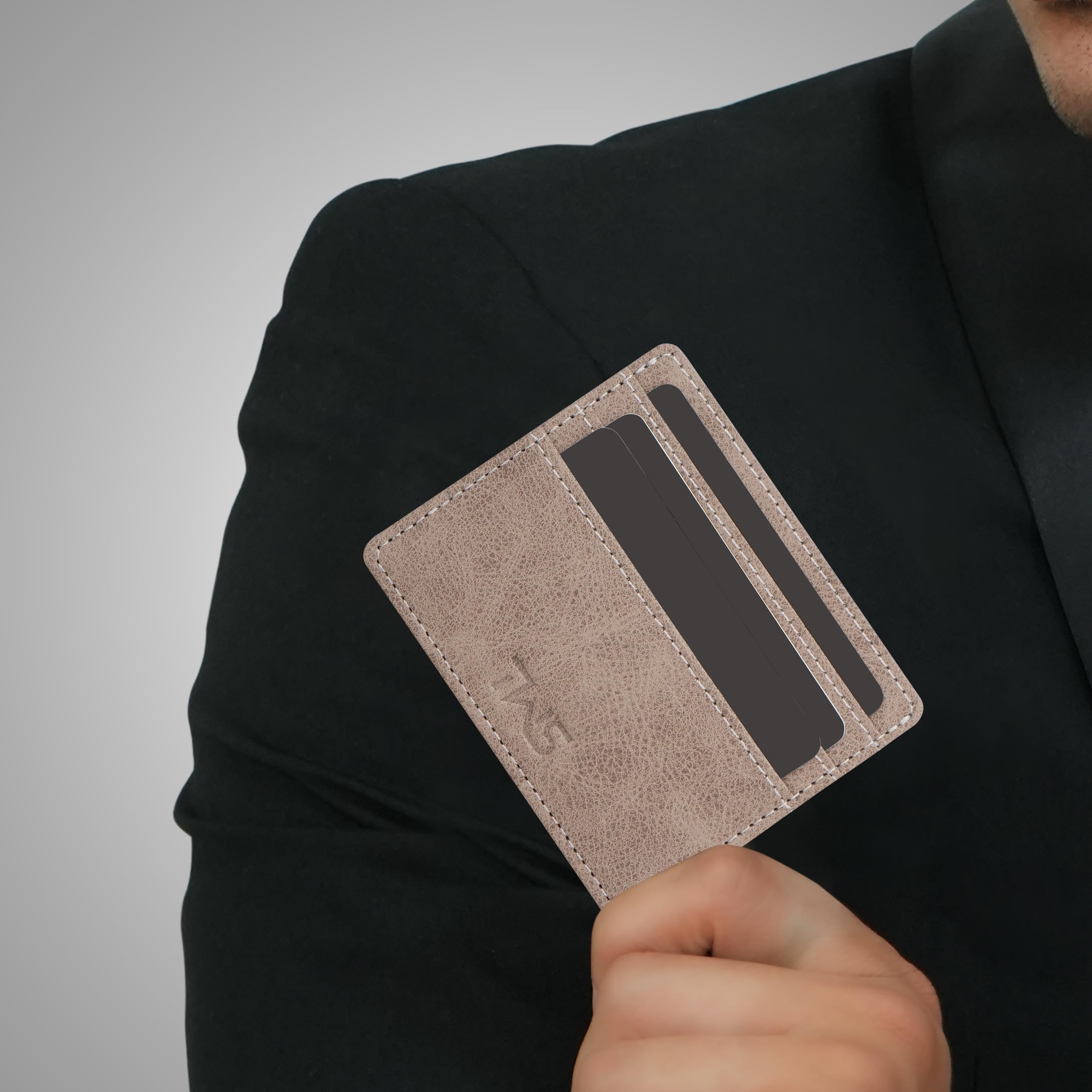 The Wallet Store Suede Leather Zipper Clutch For Her - Tan