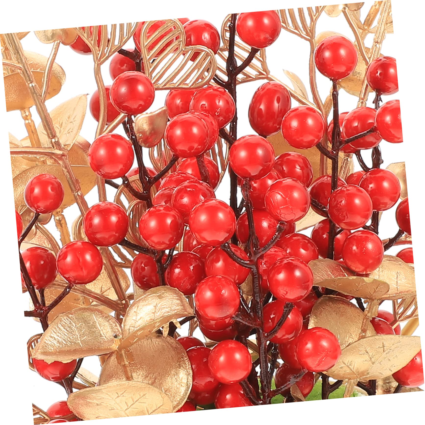 PRETYZOOM 2St künstlicher Blumenkorb Tischdeko aus roten Beeren Weihnachtsrote Beeren Hochzeitsdekoration Tischdekoration Heimdekoration Brautduschengeschenke der roten Desktop-