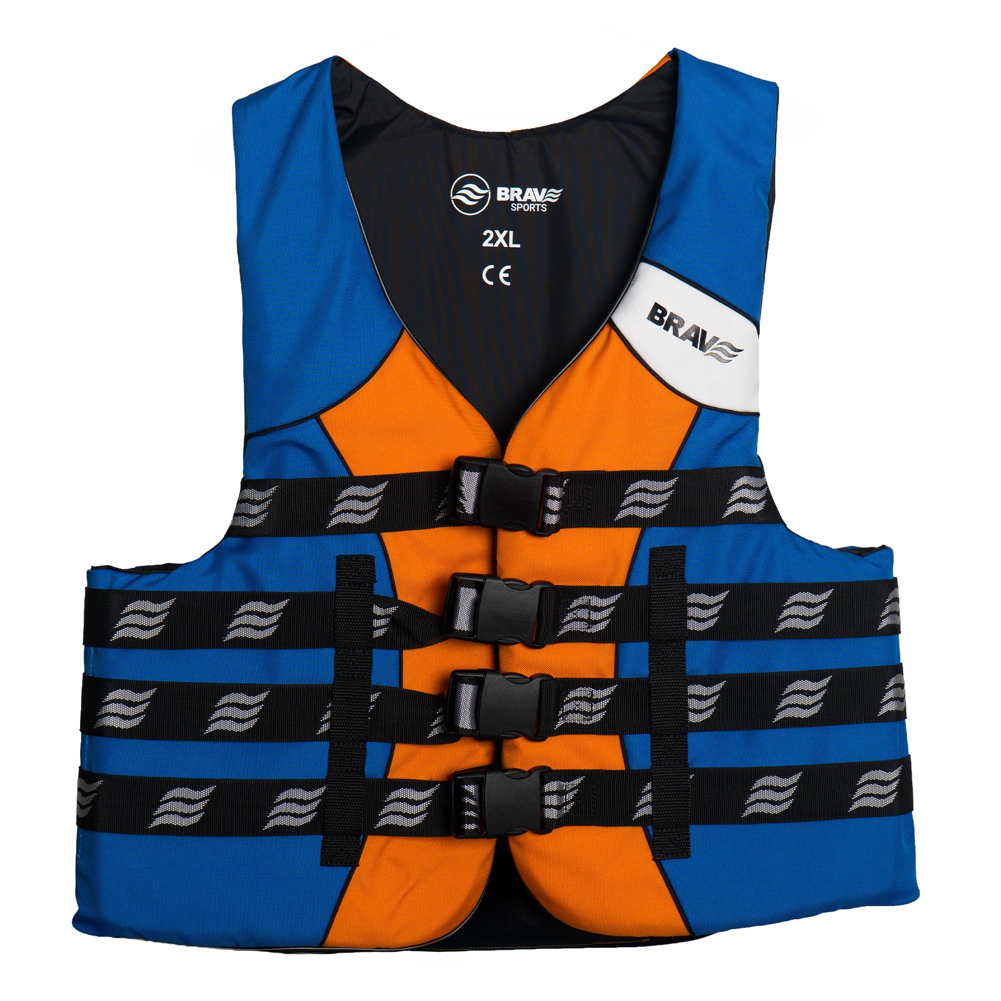 Giubbotto Salvagente 50N Omologato per Adulto – Gilet Salvagente per Kayak, Moto d’Acqua, Paddle Surf e Sport Acquatici – Nylon + PVC – 4 Cinghie Regolabili