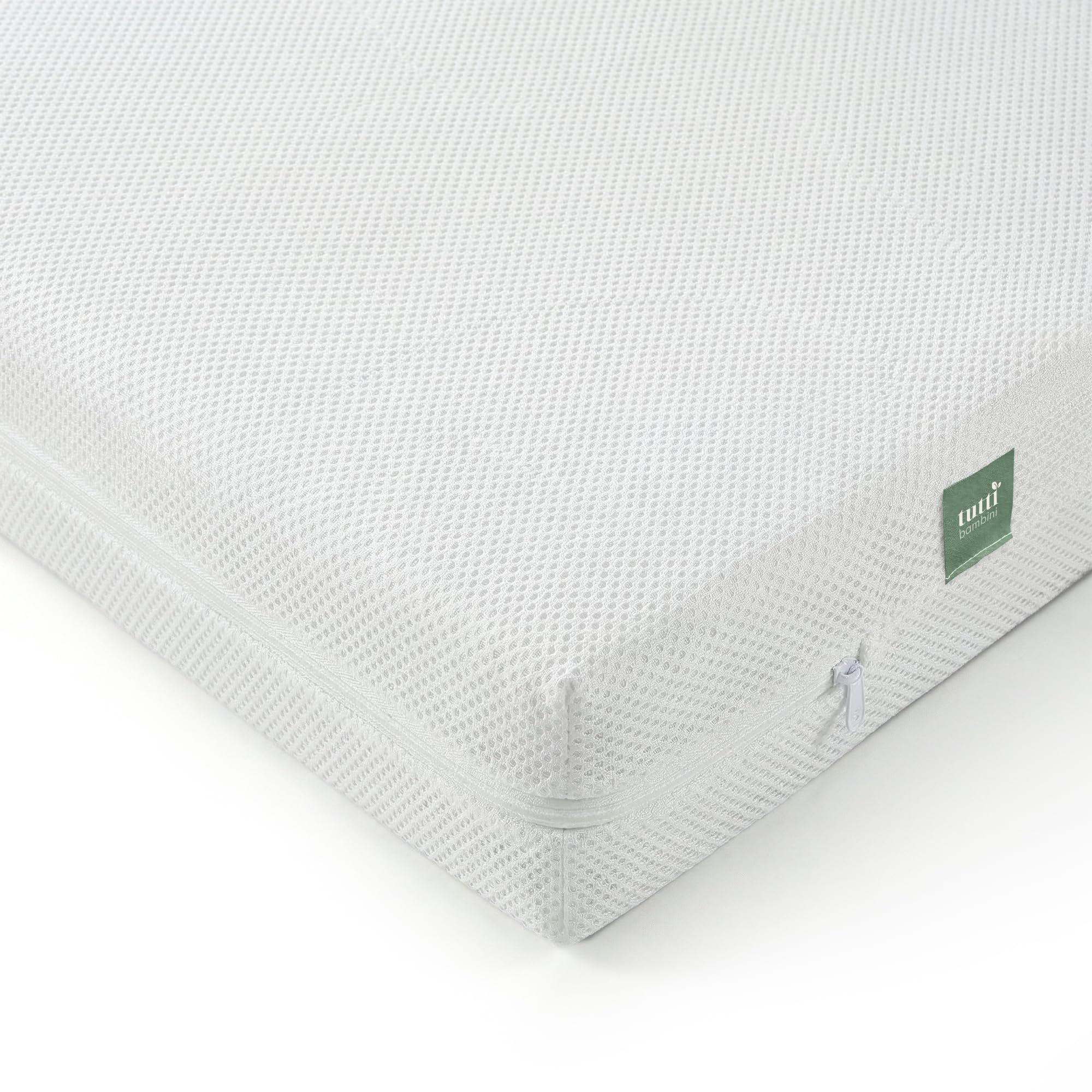 Tutti Bambini Essentials Fibre Cot Mattress 140x70x7 cm - Hypoallergenic, Breathable & Water-Repellent Cot Bed Mattress, 100% Dent-Resistant Polyester Fibre Toddler Bed Mattress & Travel Cot Mattress