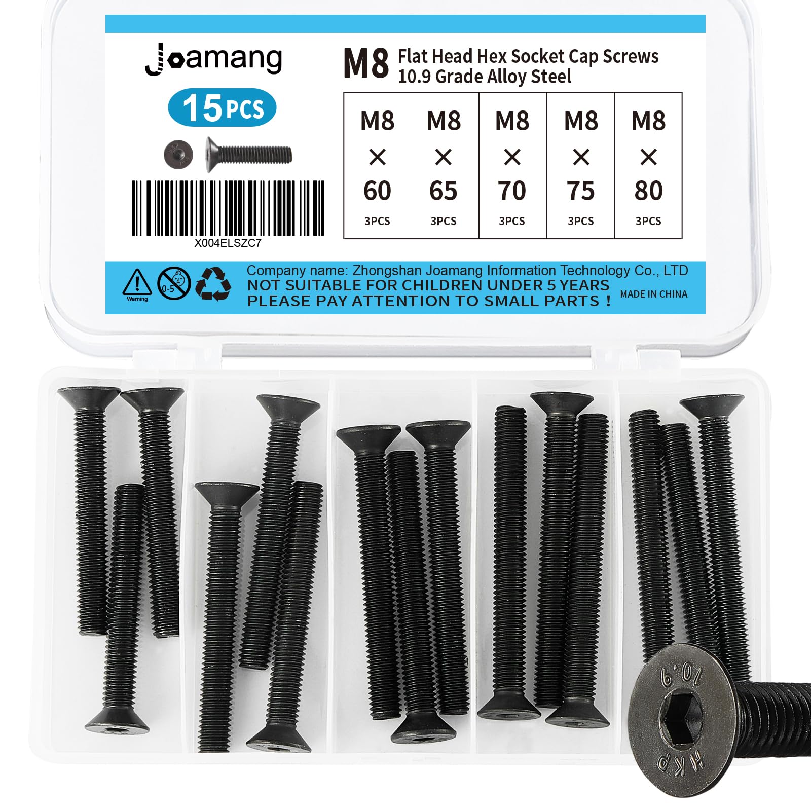M6 Alloy Steel Socket Head Screws - 50 Pcs Kit -8 M6 Alloy Steel Socket Head Screws - 50 Pcs Kit -8