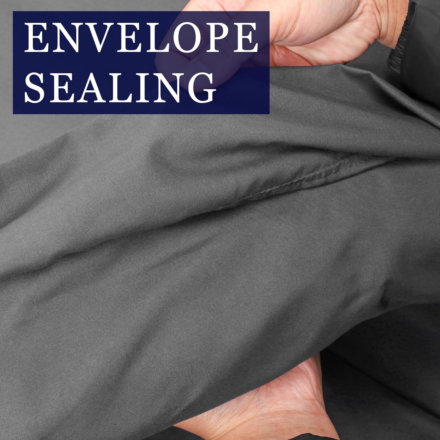 エアマットレスシーツ - 4点セット - 空気注入式マットレスに適しています(グレー、ツイン)