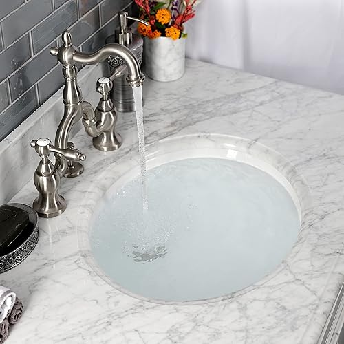 Miniatura 6 de Kingston Brass KS7978TAL Grifo de lavabo de puente de alcance de 4 34 pulgadas con latón emergente, níquel cepillado