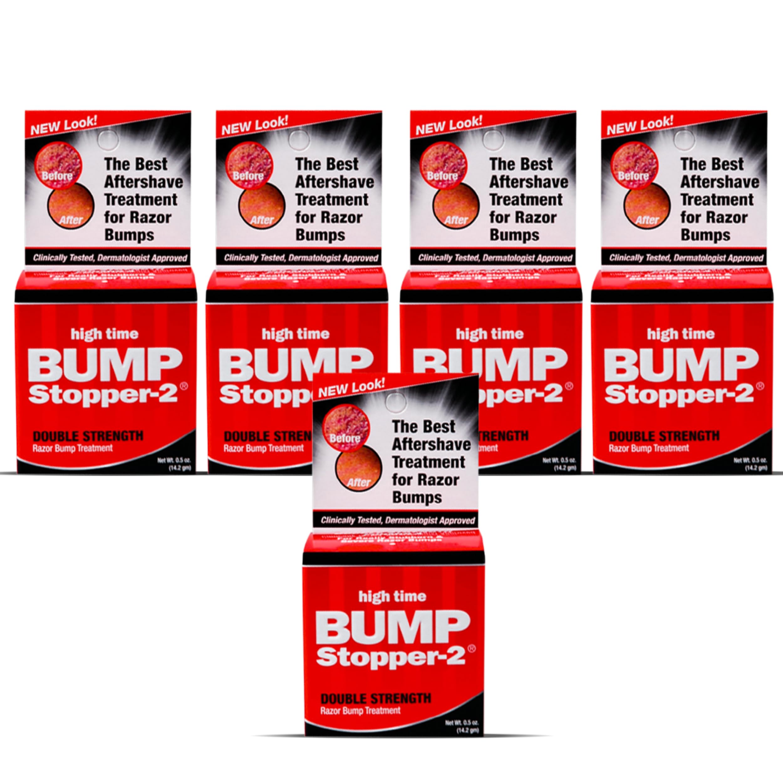 High Time Bump Stopper 2X Strength Razor Bump Treatment, 0.5oz (5 Pack) 5 Pack