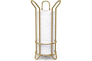 Brookstone, Gold Toilet Paper Holder: Upscale Bathroom Luxury