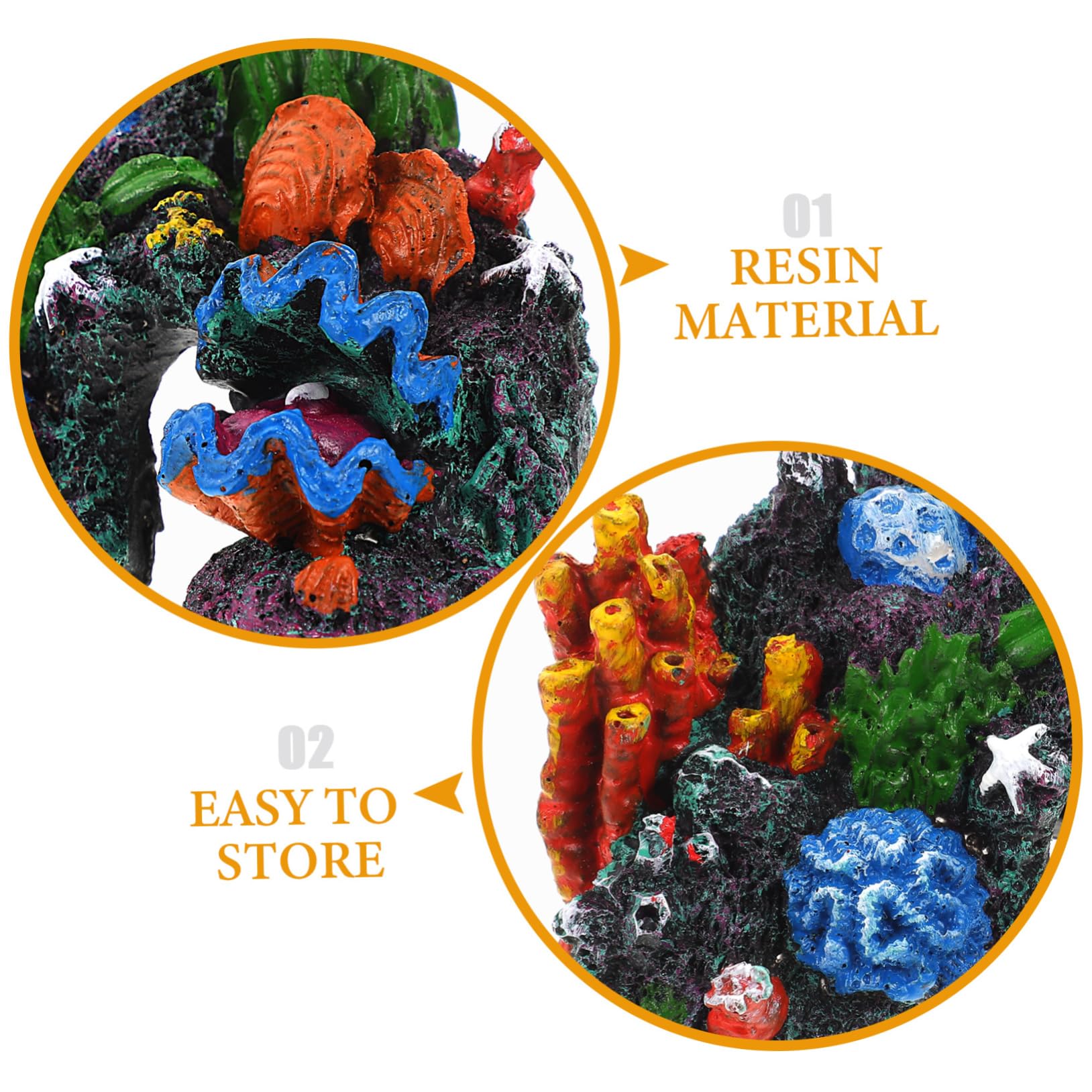 HANABASS 3piezas Decoración De Acuario De Coral Artificial Adorno De Coral para Peceras Accesorio De Acuario para Pequeños Peces y Tortugas De Agua Dulce y Salada